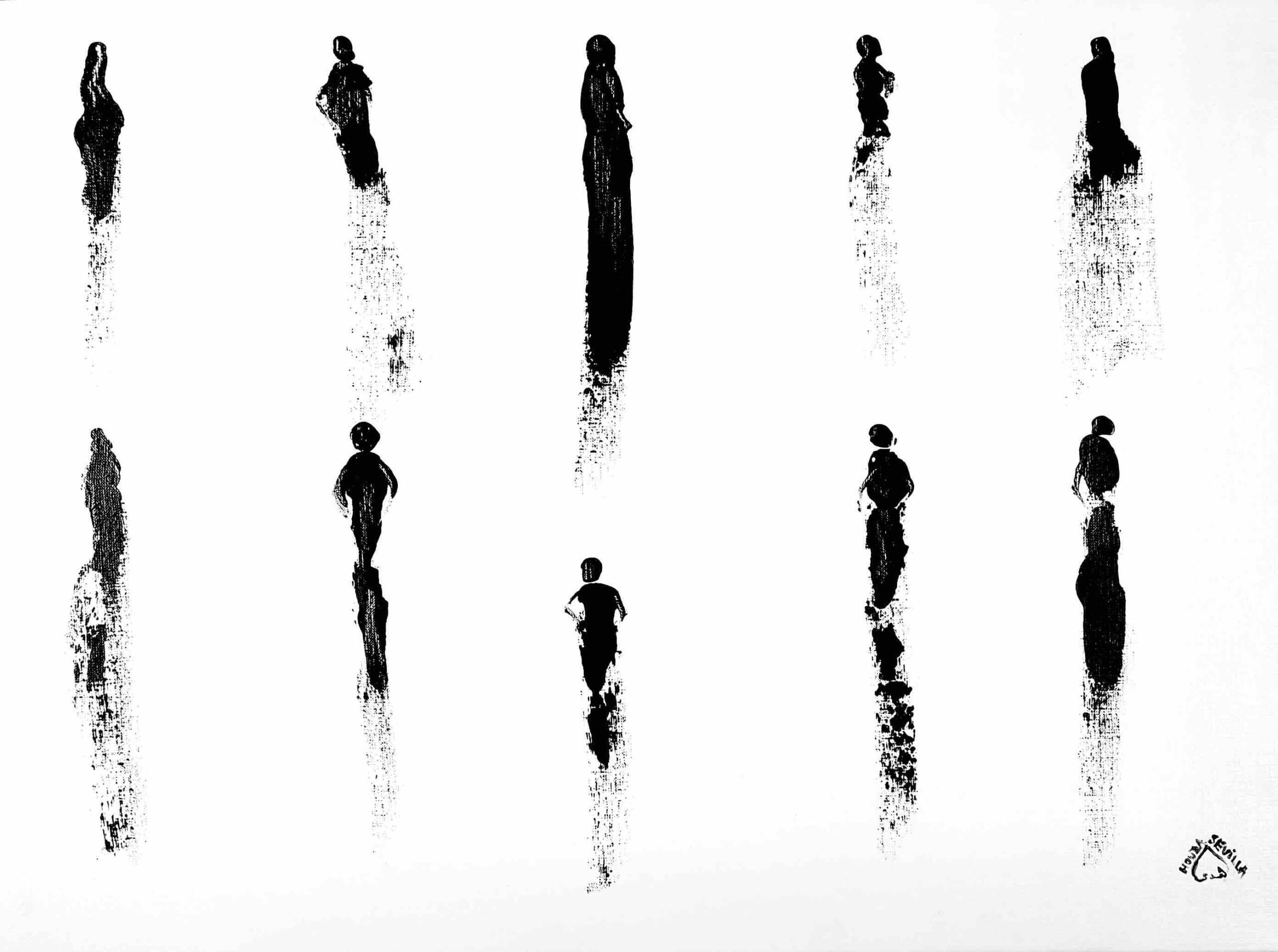 Oeuvre d'art noir et blanc par Houda Sevilla