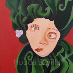 Tableau La fille aux trois perles, artiste Houda Sevilla