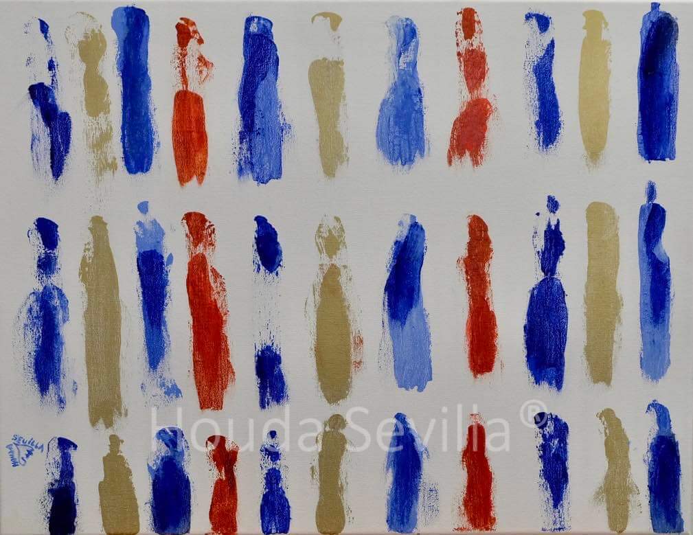 tableau abstrait Le Madison artiste Houda Sevilla