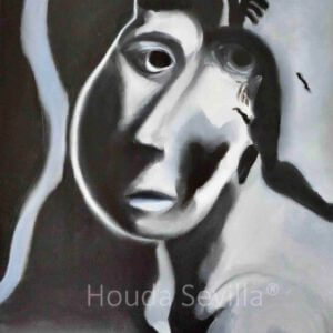 Portrait femme noir et blanc "Conscience", reflet d’un éveil intérieur.