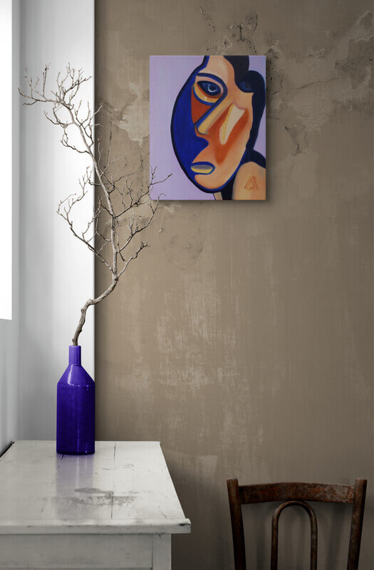 Portrait femme violet Conscience purple artiste Houda Sevilla