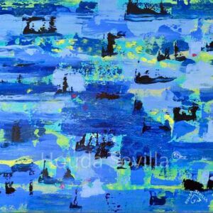 Tableau Lagune nuit étoilée