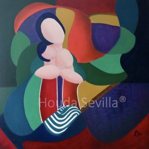 Peinture huile Mothercare artiste Houda Sevilla