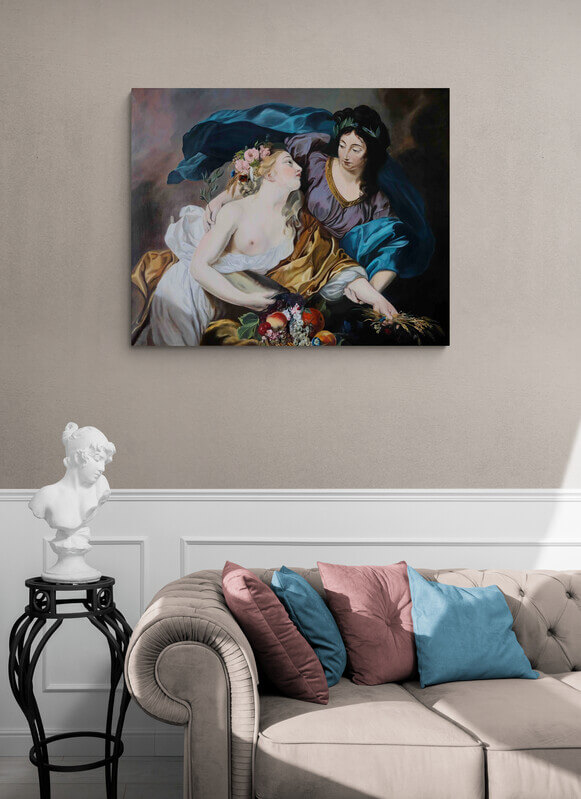Copie tableau ancien tre La paix ramenant l'abondance d'après Élisabeth Vigée Le Brun par Houda Sevilla