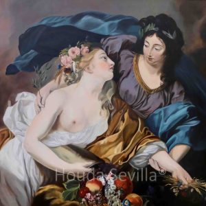 CopieLa paix ramenant l'abondance, copie tableau maitre par Houda Sevilla d'après Élisabeth Vigée Le Brun