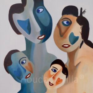 Peinture "Sagrada Família", par l'artiste Houda Sevilla