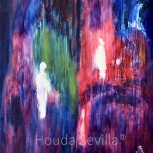tableau abstrait coloré Soulmate - âme soeur