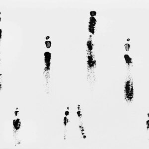 Tableau abstrait noir et blanc par Houda Sevilla, Début de soirée