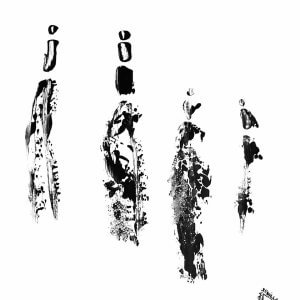 Tableau abstrait de l'artiste Houda Sevilla, Haute couture
