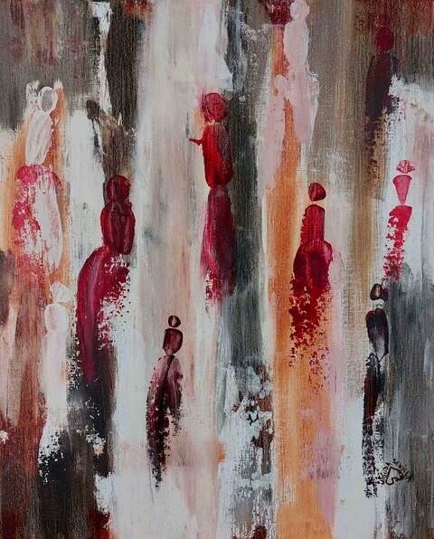 Peinture Les mariés par Houda Sevilla
