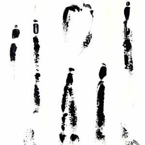 Tableau abstrait noir et blanc Révérence par Houda Sevilla