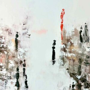 Tableau abstrait Source par Houda Sevilla